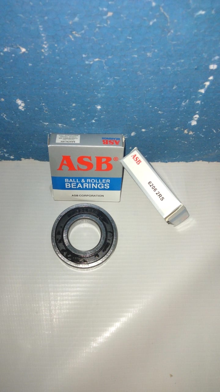 Ball Bearing Tutup Karet ASB(30x 62x16 ) PN 6206 2Rs