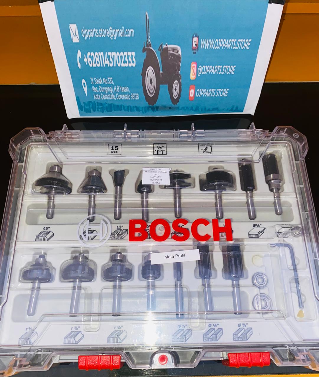 BOSCH ROUTER BIT 15PCS MATA PROFIL 15 PCS PN 2607017473