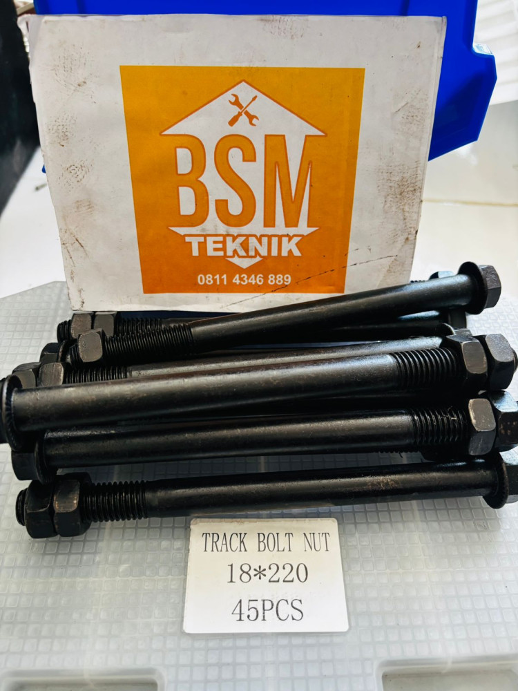 Baut Mur baja HITAM 8.8 HALF DRAT UK M18x220mm Pitch 3.0 Kunci 27 Baut Mur baja HITAM 8.8 HALF DRAT UK M18x220mm Pitch 3.0 Kunci 27