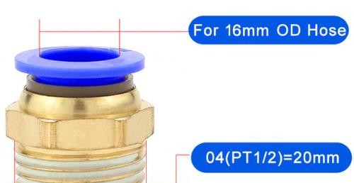 FITTING PNEUMATIC LURUS MALE DRAT SELANG SLIPLOCK MPC PC16-04