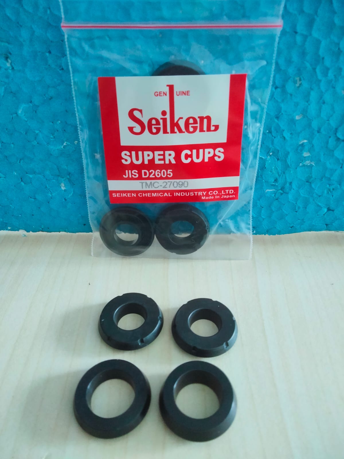 CUP SEAL KARET REM CENTRAL KF50 SEIKEN PN TMC-27090 ATAU ⅞ LOOSE PACK W,SKN LABEL KIJANG SUPER KF-50 (LONG BODY)