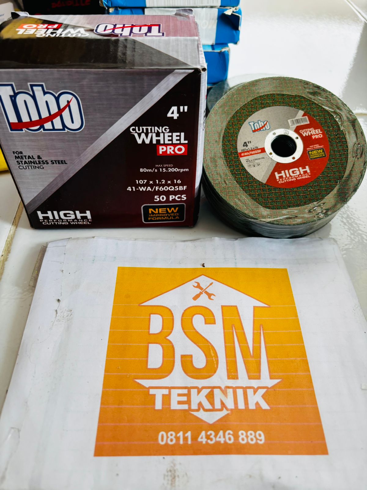 MATA GURINDA POTONG TOHO 4 INCHI CUTTING WHEEL PRO MATA GURINDA POTONG TOHO 4 INCHI CUTTING WHEEL PRO