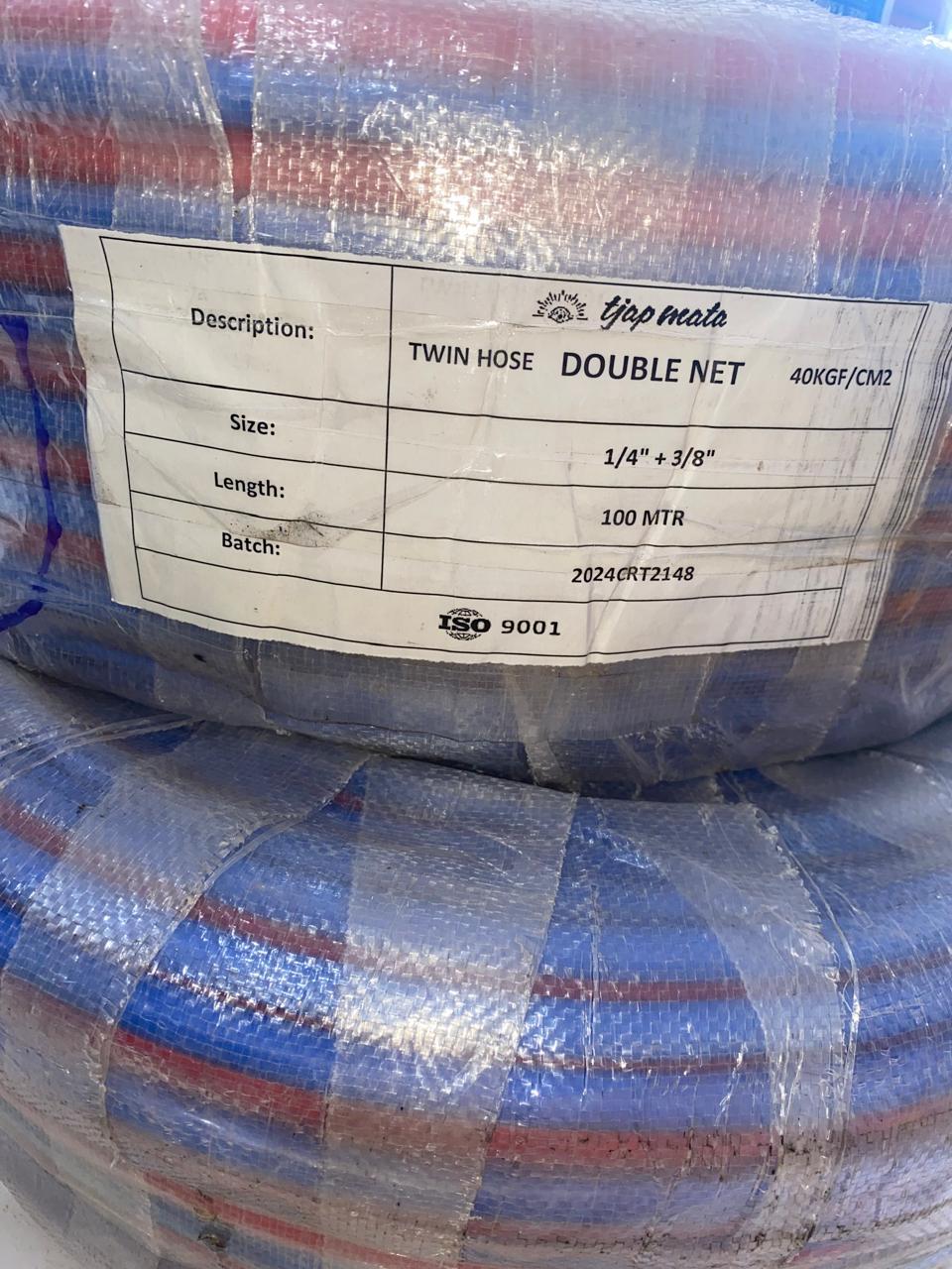 SELANG LAS DOUBLE LPG OKSIGEN PVC TJAP MATA 14X38 (2 NET) SELANG LAS DOUBLE LPG OKSIGEN PVC TJAP MATA 14X38 (2 NET)