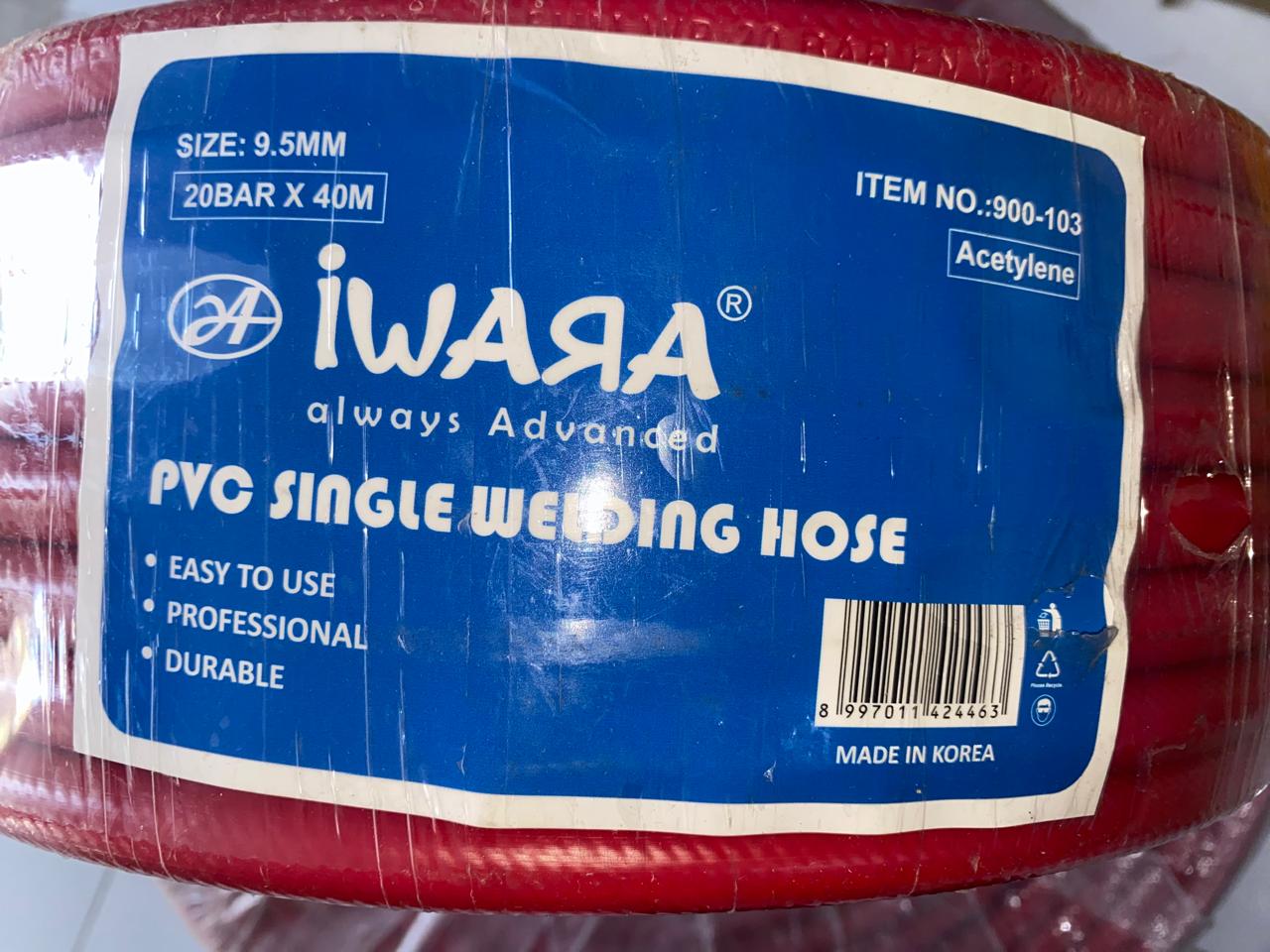 SELANG LAS ENGKEL SINGEL PVC ACETYLENE LPG IWARA M38 MERAH SELANG LAS ENGKEL SINGEL PVC ACETYLENE LPG IWARA M38 MERAH