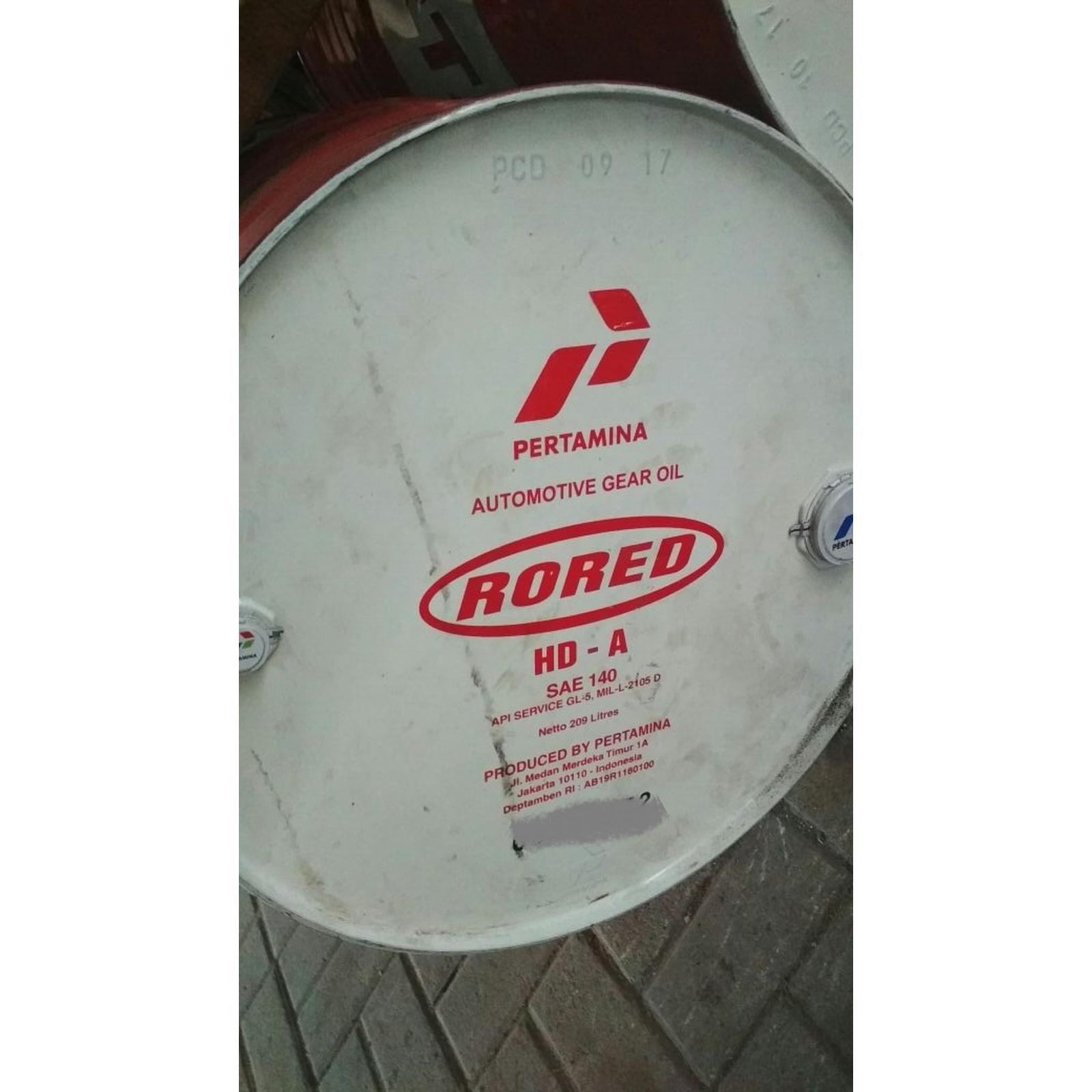 OLI TRANSMISI PERTAMINA RORED HDA 140 drum 209L