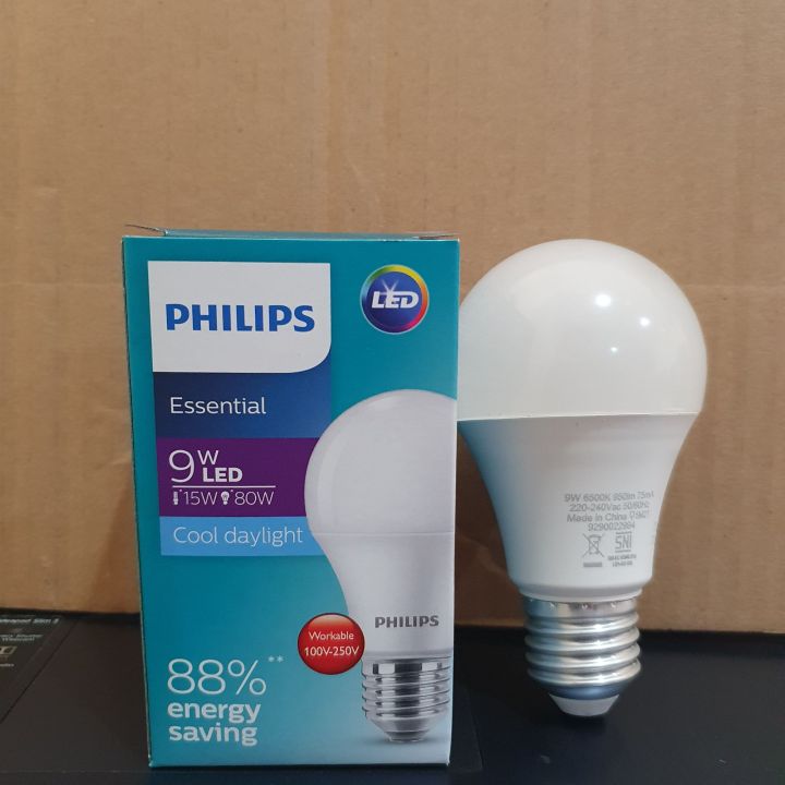 BOHLAM LAMPU 9 WATT LED PHILIPS ESSENTIAL