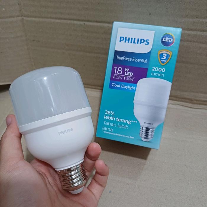 BOHLAM LAMPU LED PHILIPS TRUEFORCE 18WATT ESSENTIAL CAHAYA PUTIH
