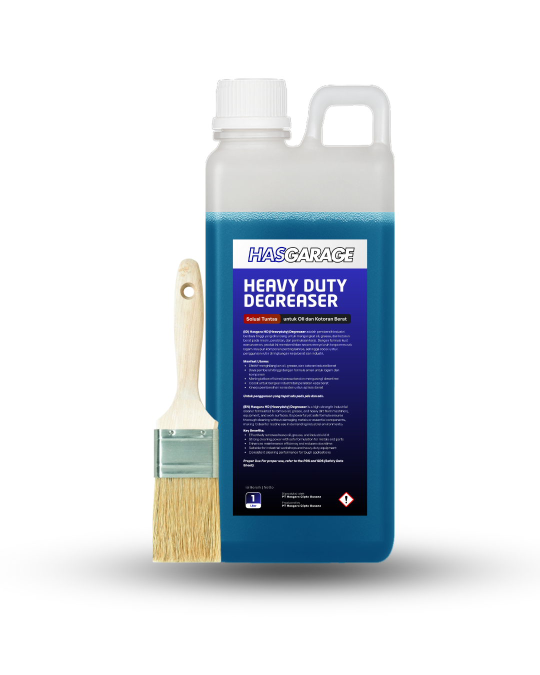 Heavy Duty Degreaser Pembersih Kerak Oli Pada Mesin Merek Hasgarage 1 Liter