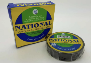 ISOLASI KABEL LAKBAN LISTRIK NATIONAL 5 MM X 3-4 INCH X 20 Yards