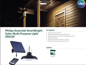 Lampu Philips Essen smartbright Solar Multi purpose Light SP025P