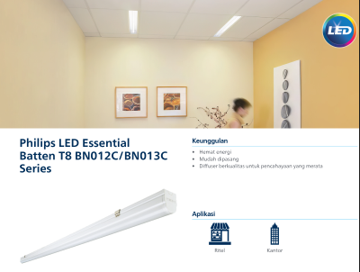 Lampu Philips LED Essent Batten T8 BN012C-BN013C series