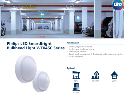 Lampu Philips LED Smartbright Bulkhead Light WT045C series
