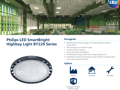 Lampu Philips LED Smartbright Highbay Light BY229 Series