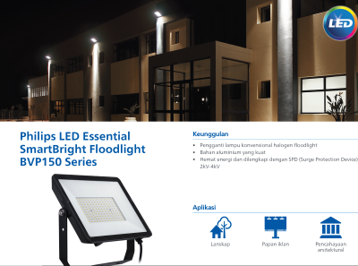 Lampu Sorot Philips LED Smartbright Flood Light BVP150 series