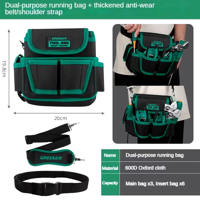 Tas Alat Pinggang Tools GREENER 2IN1