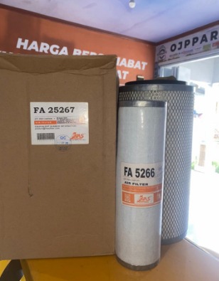 FILTER UDARA OUTER INNER FHASS SET DONGFENG EQ6100-2 CUMMINS KW1833 FHAS PN FA5266+FA25267