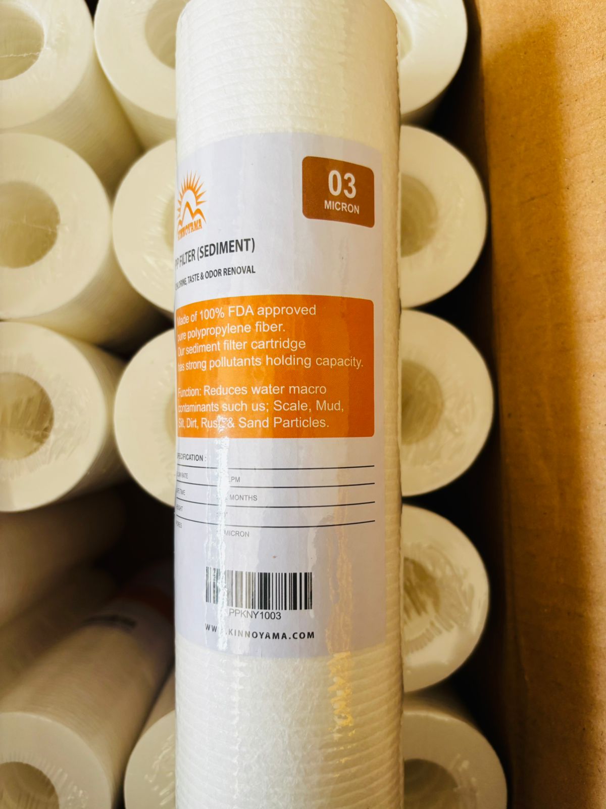 DISTRIBUTOR JUAL FILTER AIR SEDIMENT PP FILTER KINNOYAMA 03 MICRON