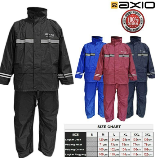 JAS HUJAN AXIO PVC COATED KAIN TASLAN SIZE XL