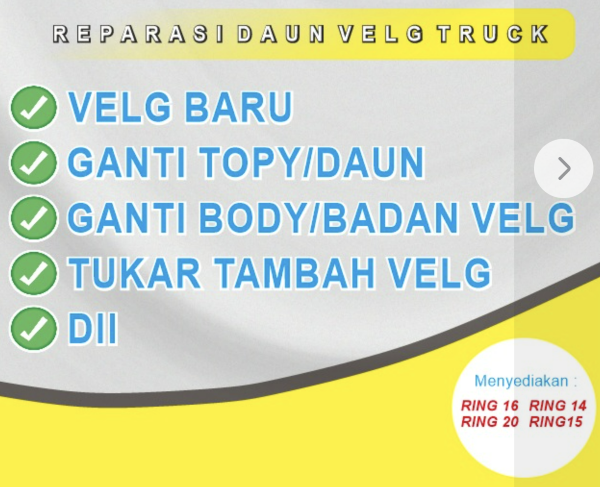 JASA PERBAIKAN REKONDISI DAUN VELG TRUK