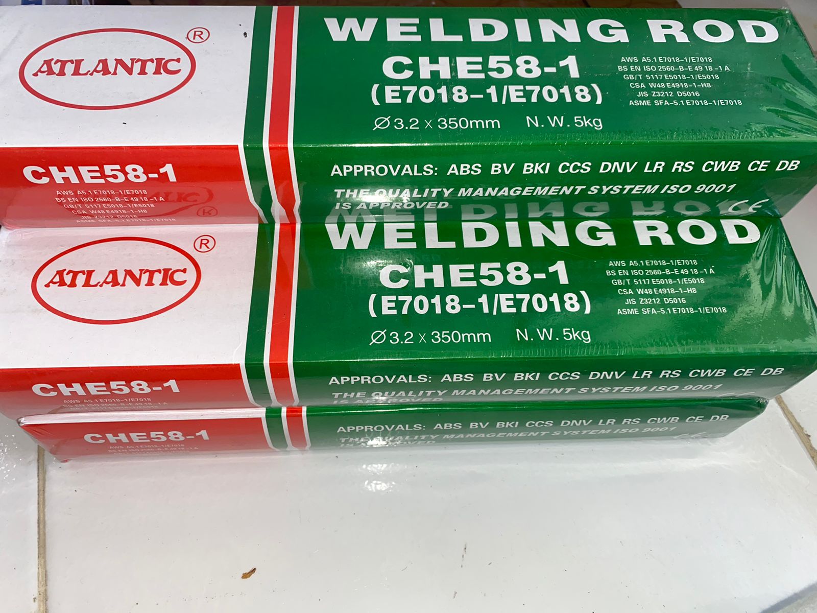 KAWAT LAS ATLANTIC Welding ROD CHE58-1 RD 3.2MM E7018