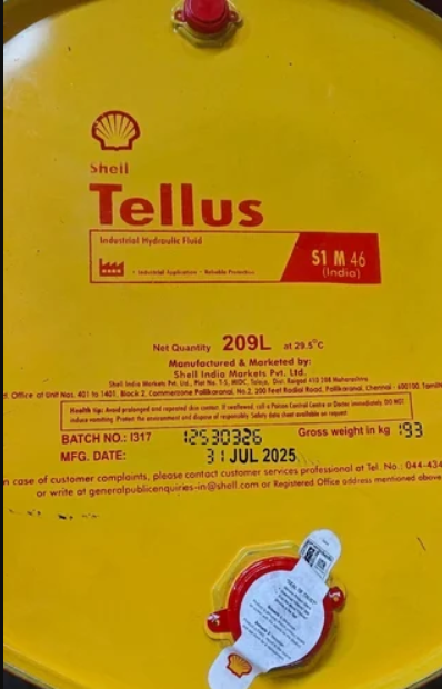 OLI HIDROLIK SHELL TELLUS S1 M 46 DRUM(209 L)