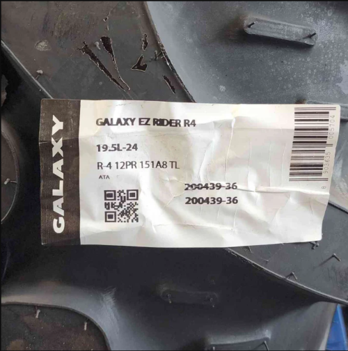 BAN LOADER BECKHOE 19.5L-24 12 PR Galaxy Ez Rider R-4 TL