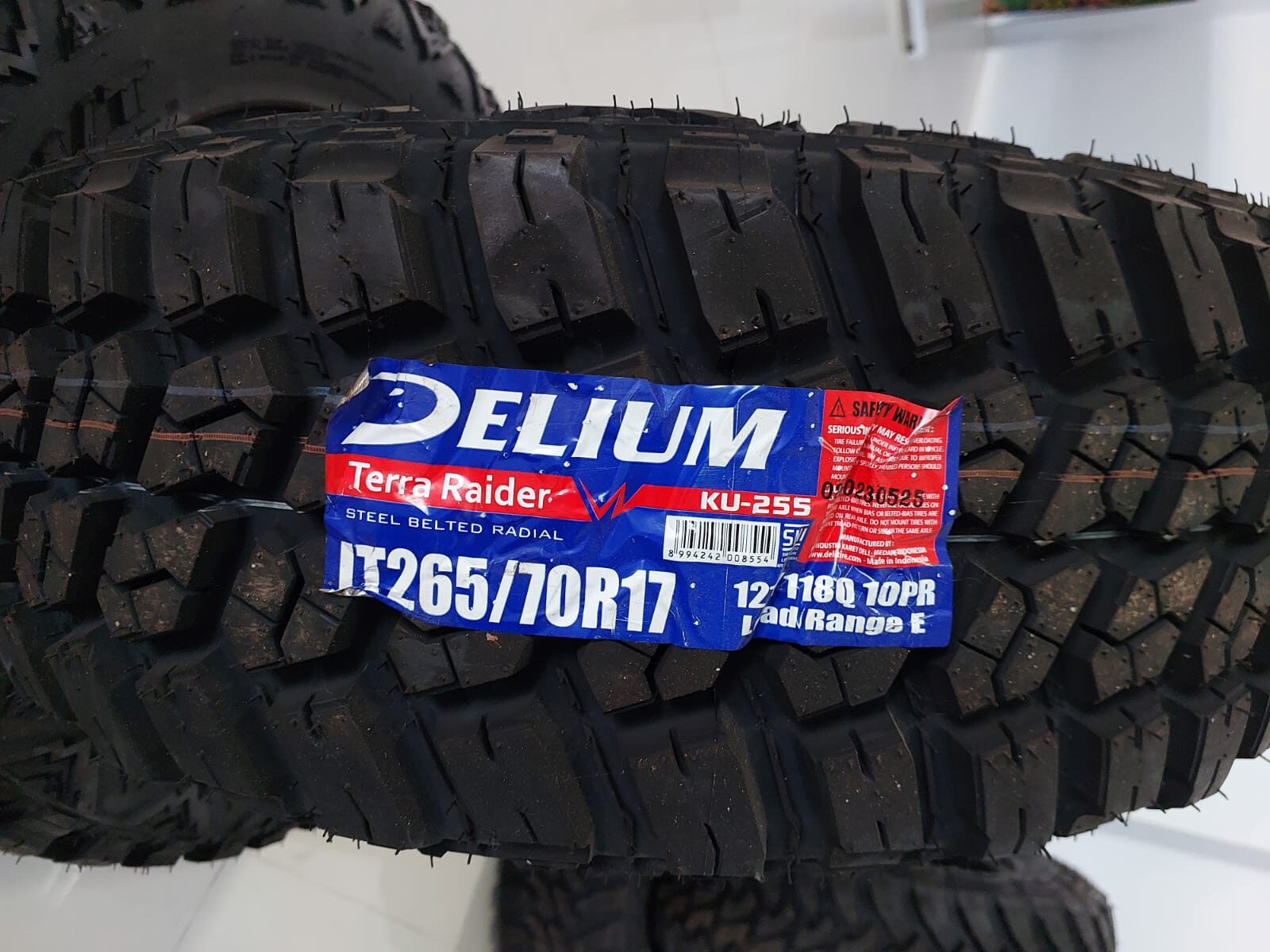 BAN MOBIL RADIAL DELIUM M-T KU-255 TERRA RAIDER LT265-70R17 10PR