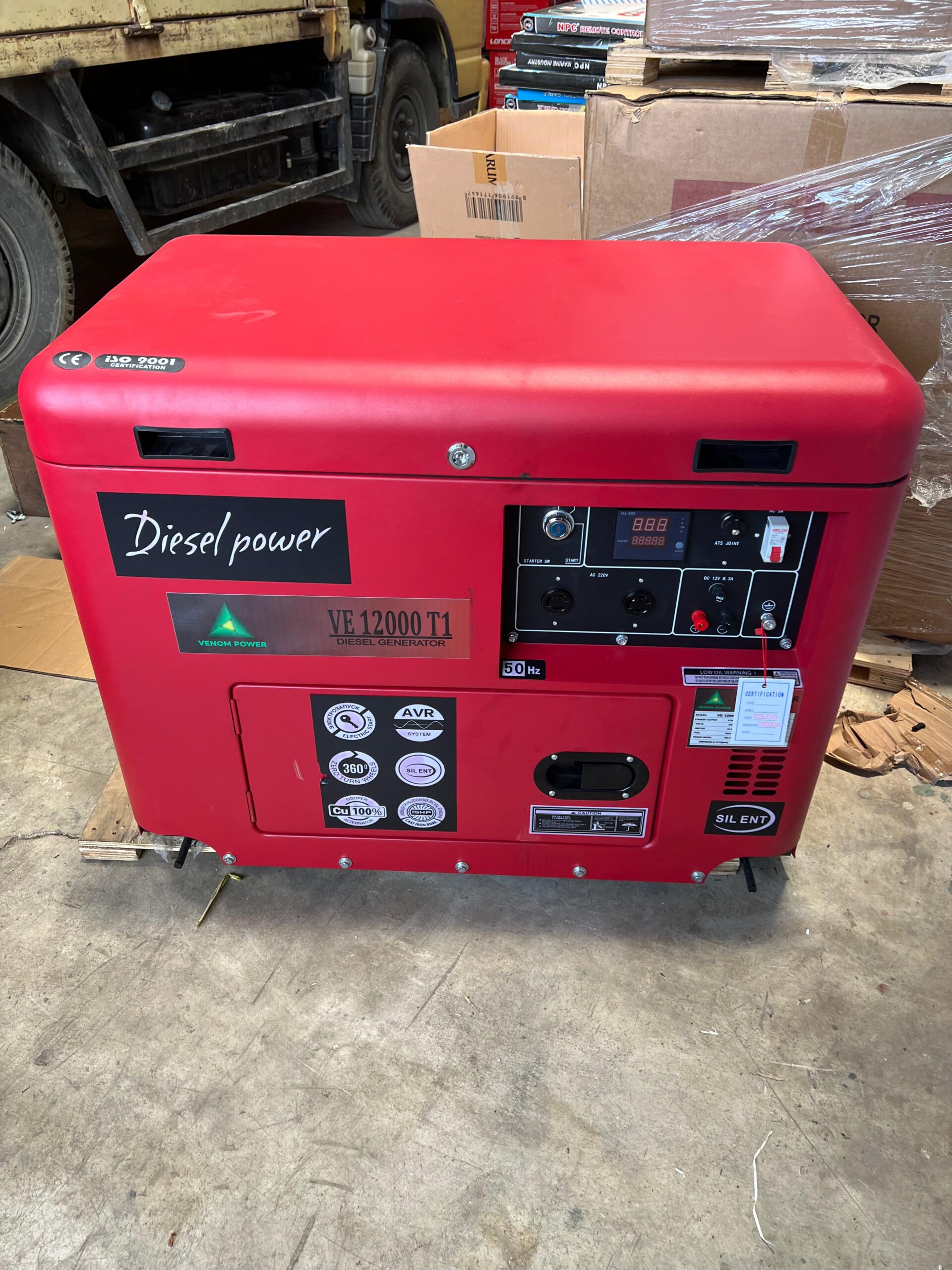 GENSET DIESEL SOLAR SILENT VENOM POWER VE 12000 T1 7-8KW 1 PHASE 220 VOLT