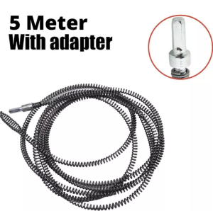 Alat Pembersih Saluran Kawat Pembersih Saluran Pipa Mampet Dengan Adaptor Bor Pipe Cleaner Uk 5 Meter