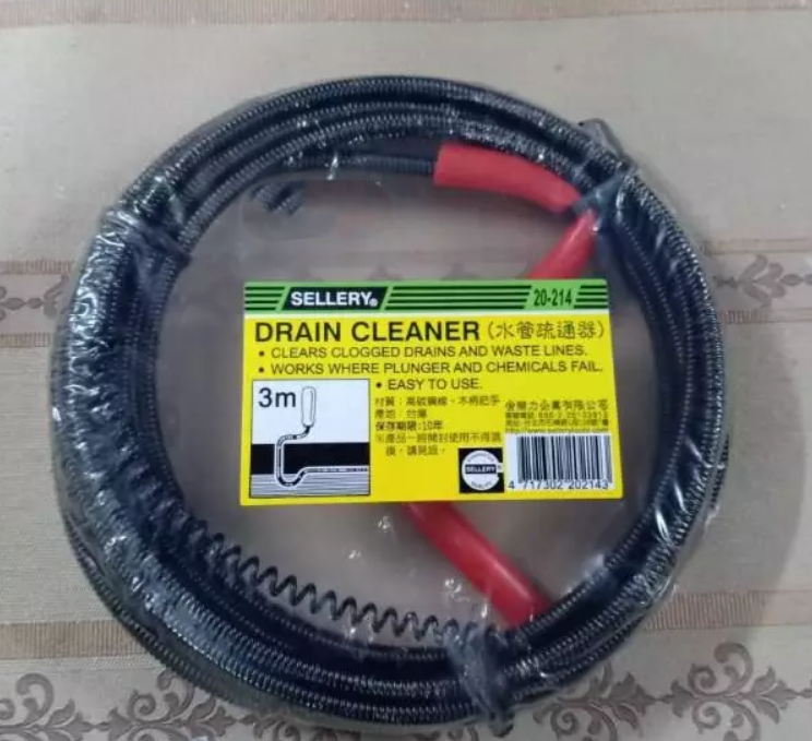 Alat Pembersih Saluran SELLERY Kawat Pembersih Saluran Pipa Mampet Manual Uk 3 Meter