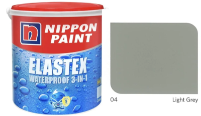 Cat Tembok Elastex LIGHT GREY 04 Nippon Paint Abu Abu 20 kg