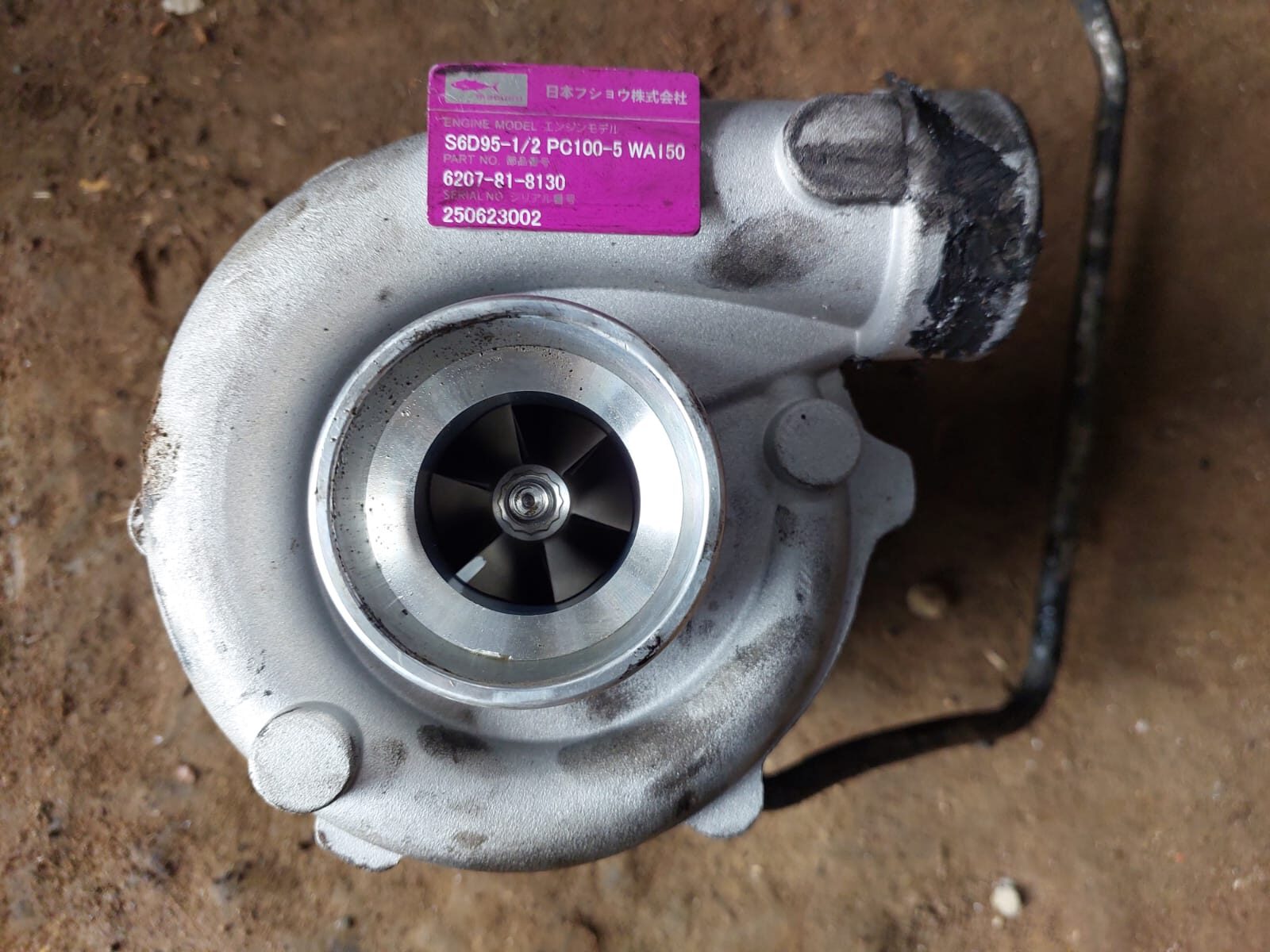 TURBOCHARGER GARRETT TA3103 KOMATSU ENGINE S6D95L PC200-5 D31 PC-100-5 GD510R-1 PN 6207-81-8130