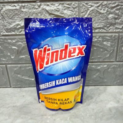 Windex Refill Pembersih Kaca Liquid Lemon Pouch 400ml