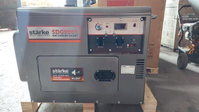 GENERATOR SILENT AIR COOLED DIESEL GENERATOR 5000 WATT 7 KVA 1 PHASE STARKE SDG9900