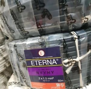 KABEL ETERNA NYYHY 2×1,5 MM 1 PASS 300-500V 50M (serabutan)