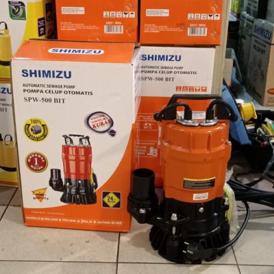 POMPA CELUP 2 INCH OTOMATIS AIR KOTOR AIR BERSIH SHIMIZU SPW-500 BIT