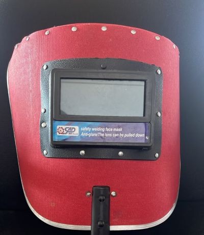 kedok las SAP gagang merah welding protector kedok las semi auto