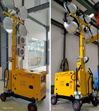 TOWER LIGHT GENERATOR TSUZUMI LT 5000LED 220 V 7500 WATT 440000 LM GENSET SILENT TSUZUMI TDG 10000S LAMP 4 x 1000 AUTOMATIC PNEUMATIC