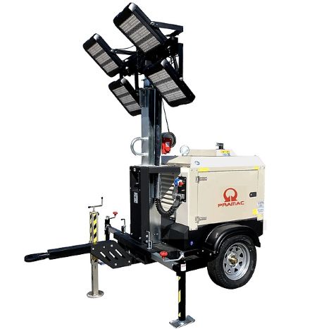 TOWER LIGHT Pramac LSW-3Y LED Light Tower 1280 watt 188000 LM Manual Telescopic mast With Genset Silent Yanmar 2TNV70